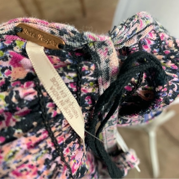 NEW Free People Next Vacation Top in Black Combo - Picture 10 of 11